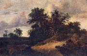 Jacob van Ruisdael Landscape with House in the Grove oil painting artist
